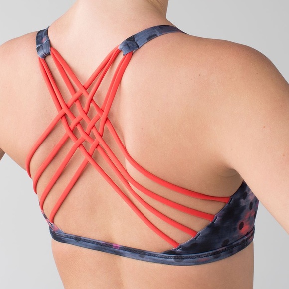 lululemon athletica Other - Lululemon Free To Be Wild Sports Bra Windy Blooms Regal Plum Multi Alarming Sz 6